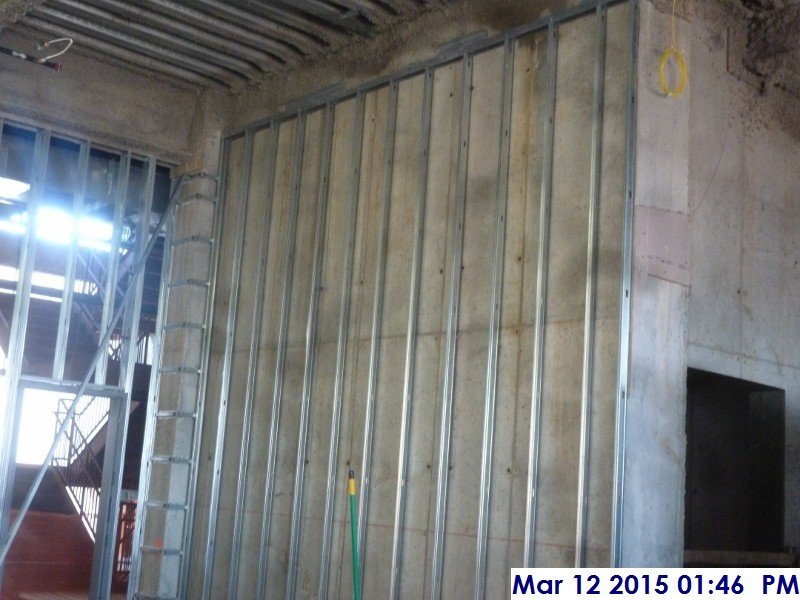 Installed metal furring at 2nd floor Elev. 5,6 Shear wall Facing North-East